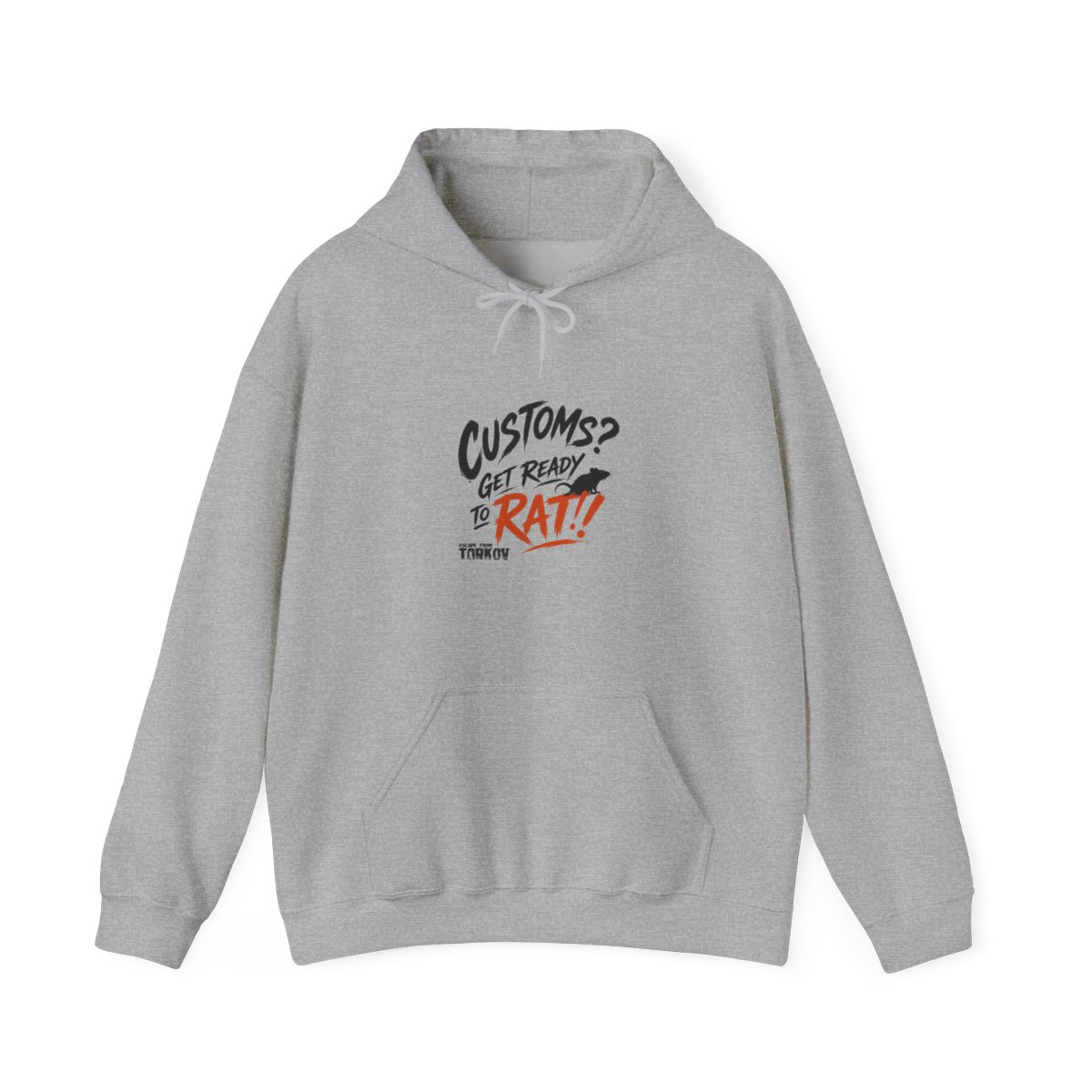 Escape From Tarkov "Customs? Get Ready to Rat!" Hoodie - alternate angle 2, merchandise
