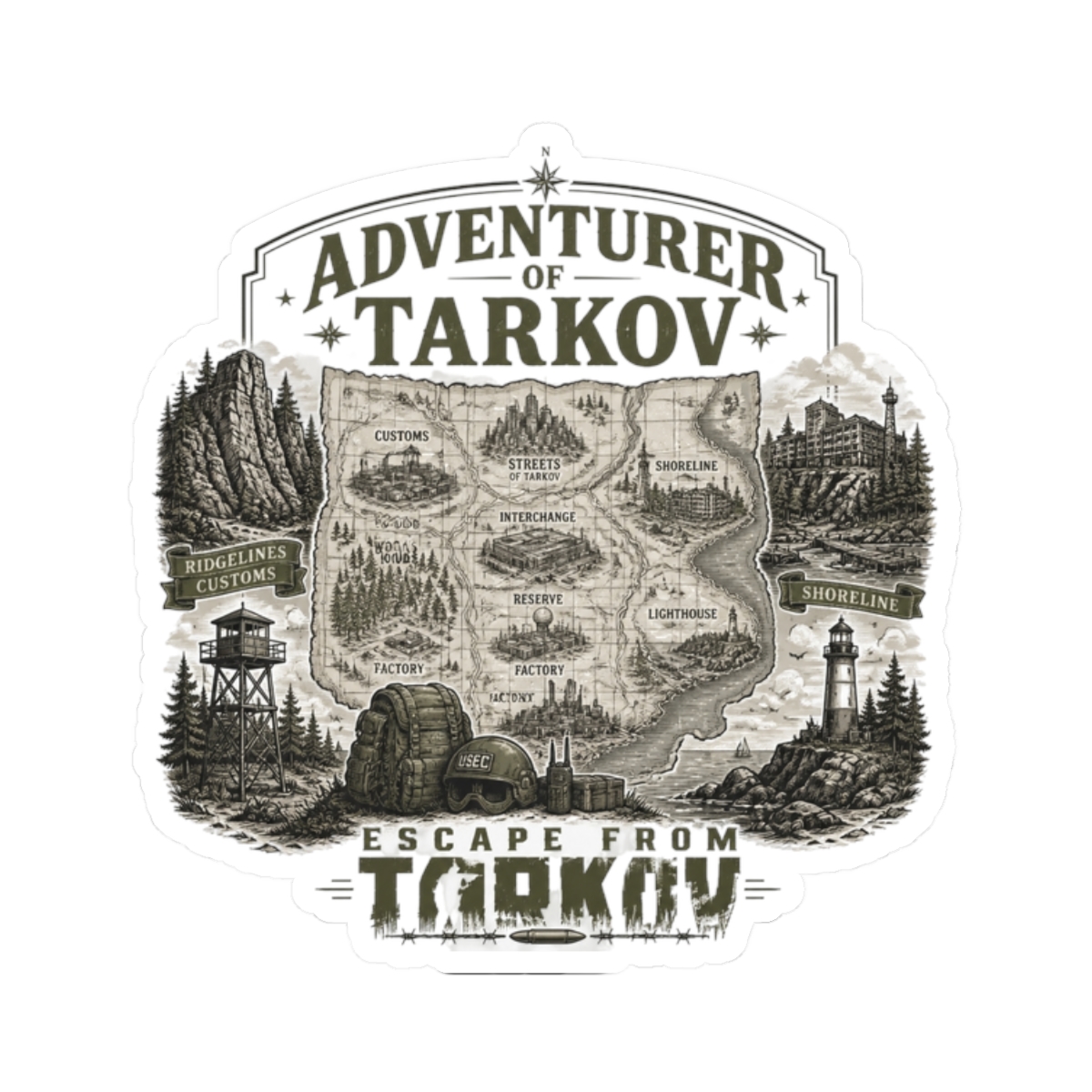 Escape From Tarkov "Adventurer of Tarkov" Sticker