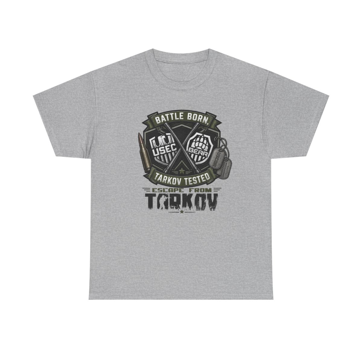 Escape From Tarkov "Battle Born, Tarkov Tested" Unisex Tee - alternate angle 2, merchandise