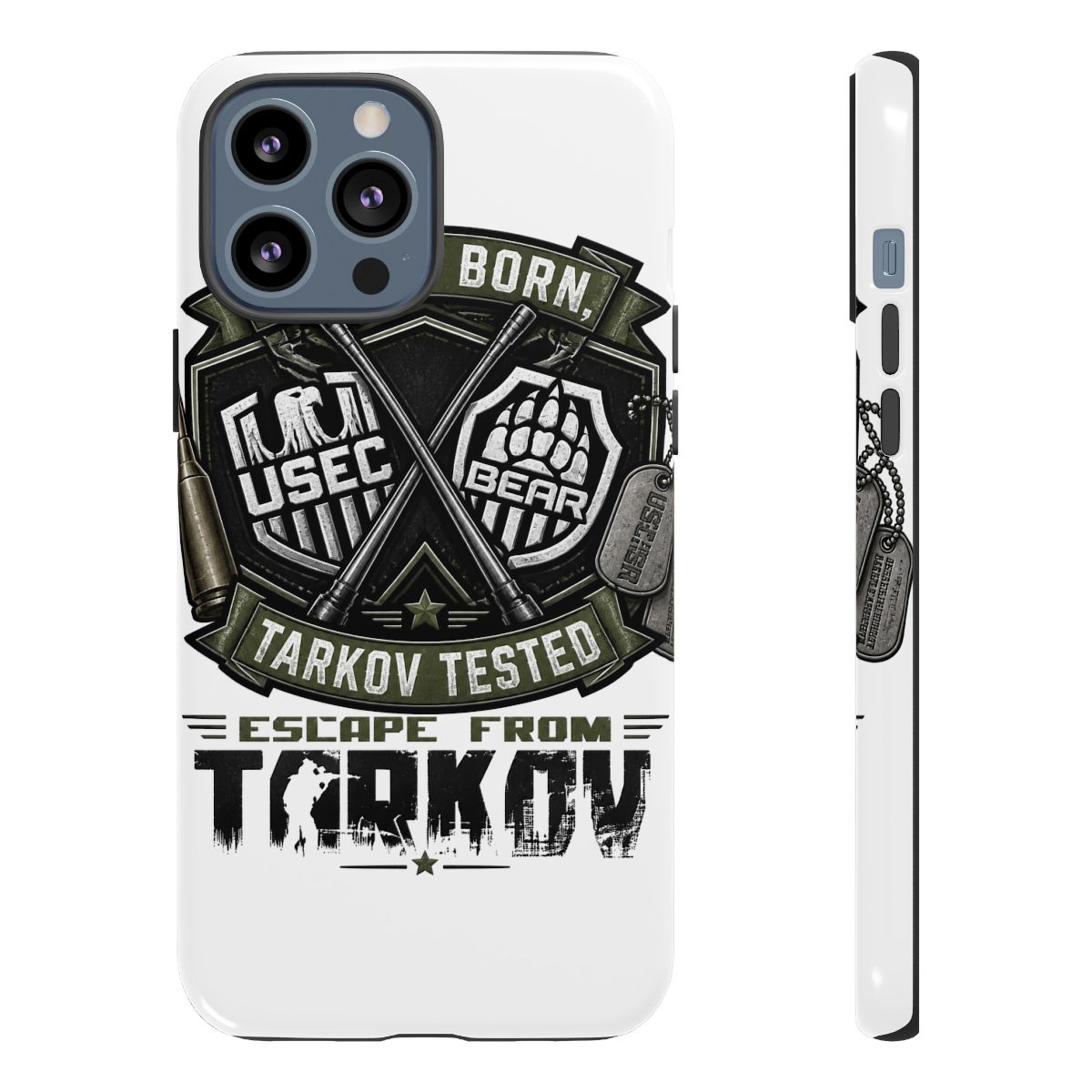 Escape From Tarkov "Battle Born, Tarkov Tested" Phone Case - alternate angle 4, merchandise