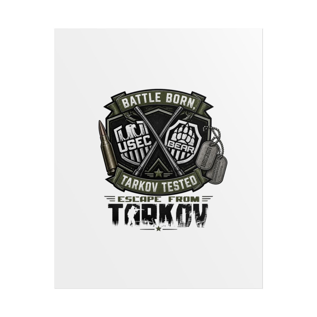 Escape From Tarkov "Battle Born, Tarkov Tested" Poster - Official Hats & Caps merchandise
