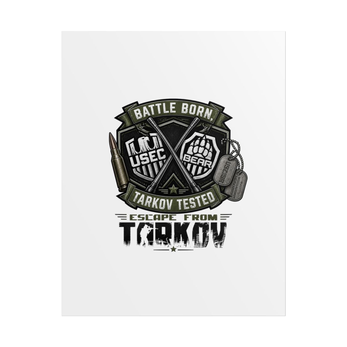 Escape From Tarkov "Battle Born, Tarkov Tested" Poster - alternate angle 1, merchandise